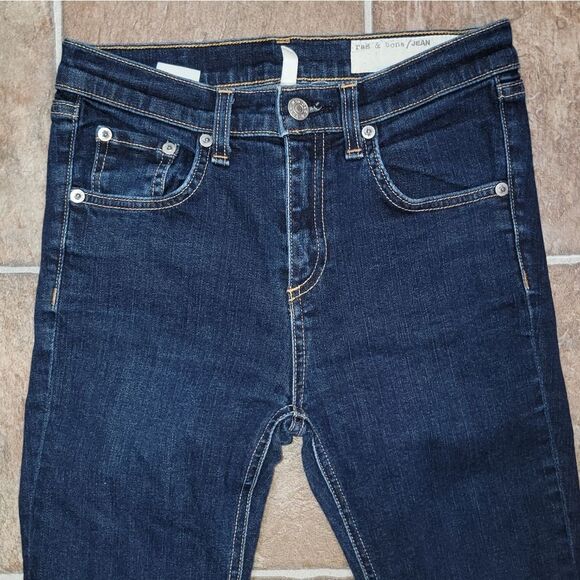 Rag & Bone 10 Inch Skinny Dark Wash Harrow Jeans Size 25 - Picture 4 of 11